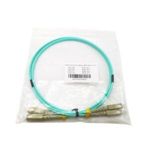 sc/pc to sc/pc multimode om3 dx 3.0mm aqua fiber patch cord, high performance network connectivity solution