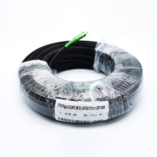 fiber optic drop cable pigtail weatherproof lc sc fc connectors, 0.9 2.0mm jacket, sm mm, 1 5m