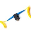 lc/upc attenuator variable, single mode simplex 0 30db inline voa, with 2mm yellow fiber optic cable