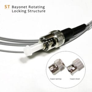 st fiber optic connector – high precision low loss durable, compatible with sm/mm fibers