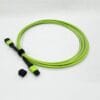 400g mpo fiber patch cable 16 cores female connectors, mm om5 50/125um cable, lszh, round, green