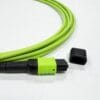 400g mpo fiber patch cable 16 cores female connectors, mm om5 50/125um cable, lszh, round, green