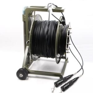 ftta armored fiber patch cord with reel axle, ip67 waterproof for outdoor/industrial