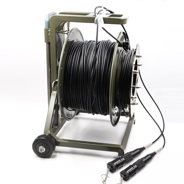 ftta armored fiber patch cord with reel axle, ip67 waterproof for outdoor/industrial