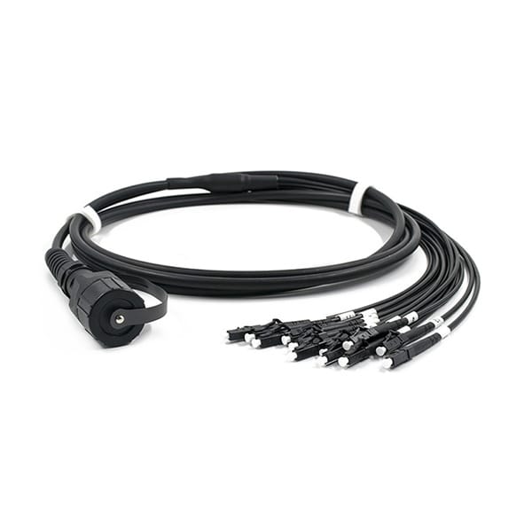 ftta ip68 waterproof single mode mpo to lc patch cord 12 fiber with odva connector