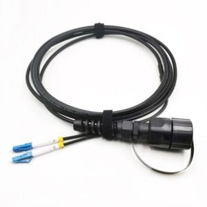 ftta dual lc waterproof fiber optic patch cord with odva connector for 5g outdoor antenna