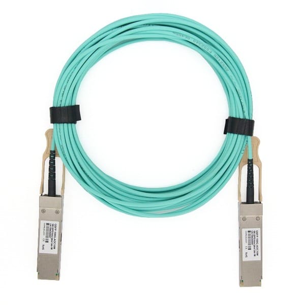 osfp 100g aoc cable, multimode fiber om3 10m, aqua