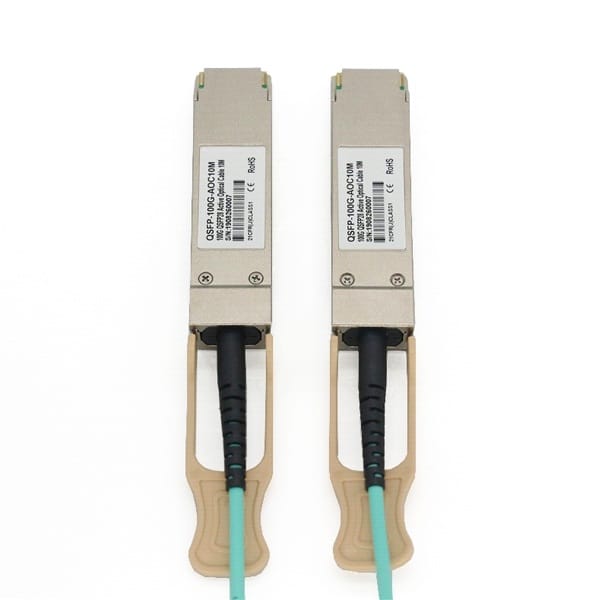 osfp 100g aoc cable, multimode fiber om3 10m, aqua