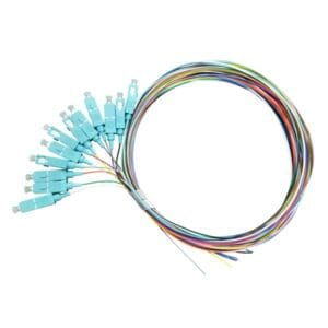 sc upc multi mode om3 sx fiber optic pigtail – 0.9mm 12 color high performance patch cord