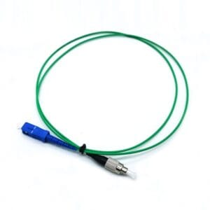 sc fc single mode fiber patch cord, 2.0mm green, upc polish, low insertion loss, high performance