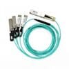 850nm 40g qsfp+ aoc to 4 x 10g sfp+ active optical cable, sr 5m 8 cores