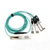 850nm 40g qsfp+ aoc to 4 x 10g sfp+ active optical cable, sr 5m 8 cores
