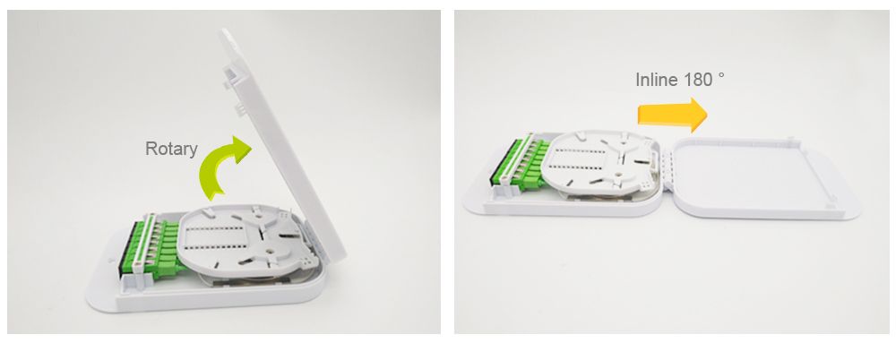 fiber optic cable terminal box, 8 cores, front 8sc coupler, large size, low loss il 0.2db