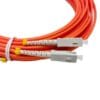 sc/pc to sc/pc duplex multimode fiber patch cord om2 3.0mm orange dx, reliable performance