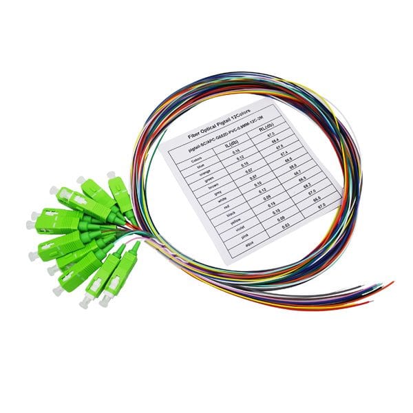 sc to sc patch cord 11 sc apc sm fiber pigtail 0.9mm sx 12 color options, high performance optical cable