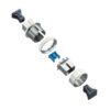 metal fiber optic variable attenuator sc/upc blue, simplex, single mode