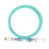 25g sfp28 to sfp28 active optical cable 2 core 50/125 om3 mm 3.0mm lszh, aqua 7 m, 25gbps transition rate