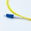 lc upc single mode fiber optic pigtail, 0.9mm yellow jacket for high speed telecom ftth applications