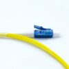 lc upc single mode fiber optic pigtail, 0.9mm yellow jacket for high speed telecom ftth applications