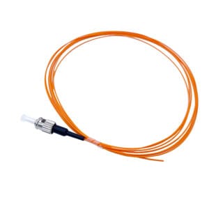 high performance st to bare fiber pigtail om2 50/125μm, 3m, industrial orange