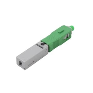 high precise optical fiber fast connector sc apc 54mm, pp bag pack, green housing, gray boot