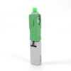 high precise optical fiber fast connector sc apc 54mm, pp bag pack, green housing, gray boot