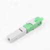 sc optic fast connector apc green, sm single mode fiber g657a2, 2x3mm flat cable field installable fiber connector