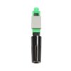 fast connector fiber optic sc apc sm, green housing, black round boot for 2x3mm, 3mm, 2mm or 0.9mm pigtails
