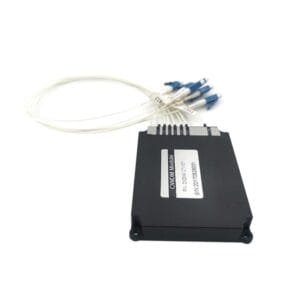 mux demux cwdm module 6ch with lc connectors, 1371nm to 1391nm, packed in abs box size 100*80*10mm