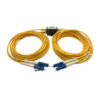 afop fiber optic attenuator lc duplex connectors, 1290nm ~1610nm, 2mm with lszh yellow cable 1 meter