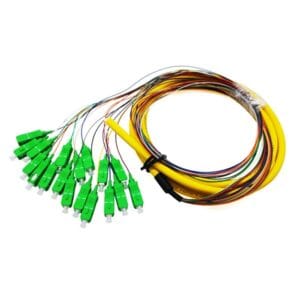 hd bundle pigtail 18 fibers om3 multimode mpo breakout | 0.9mm tight buffer | tia/eia 604 compliant