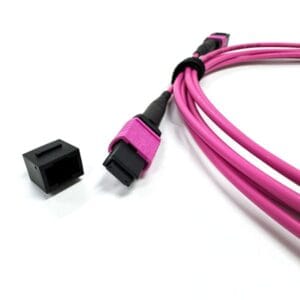 100g qsfp28 24 fiber mtp mpo fiber breakout cable, mm om4 50/125um, 24 fiber mpo female connetor , violet