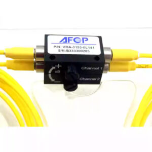 afop fiber optic attenuator lc duplex connectors, 1290nm ~1610nm, 2mm with lszh yellow cable 1 meter