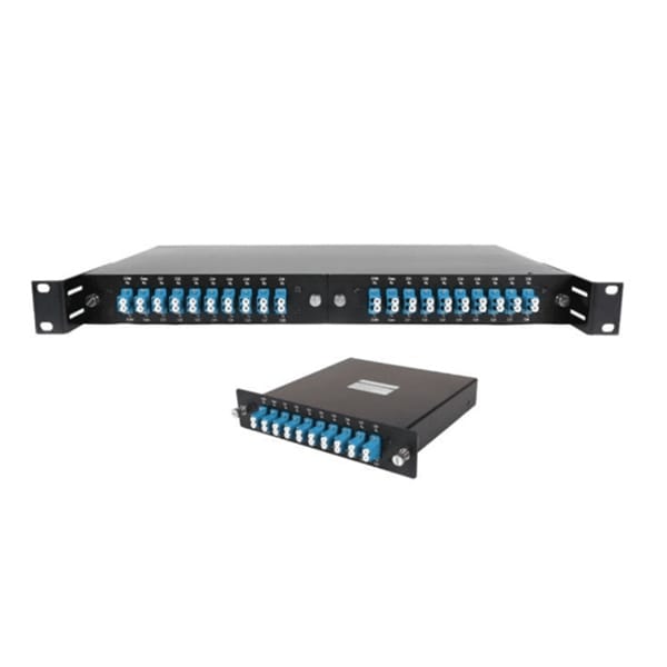 19 inch rack cwdm netowrk optics fiber mux demux modules cassettes x3 pluggable, passive oadm lgx box