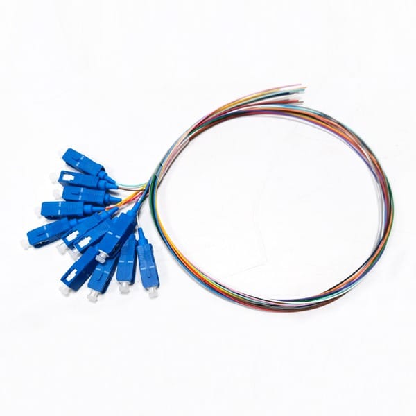 sc upc single mode simplex fiber pigtail 0.9mm 12 colors high performance optical cable