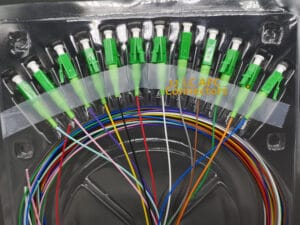 corning lc single mode fiber pigtail (12 strands sm) 9/125μm, 0.9mm jacket, 1m/2m custom length