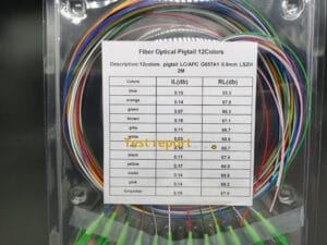 corning lc single mode fiber pigtail (12 strands sm) 9/125μm, 0.9mm jacket, 1m/2m custom length