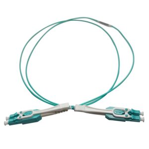 2 cores lc to lc patch cord multimode mm om3 100g high density use, lc unitboot with pulling rod