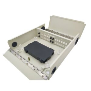 wall mounted gp05d 24 24 core fiber patch panel with steel housing and cable management