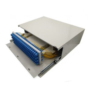 4u 96 port sc upc fiber patch panel, white, 0.9mm adapters, 19" rack mount