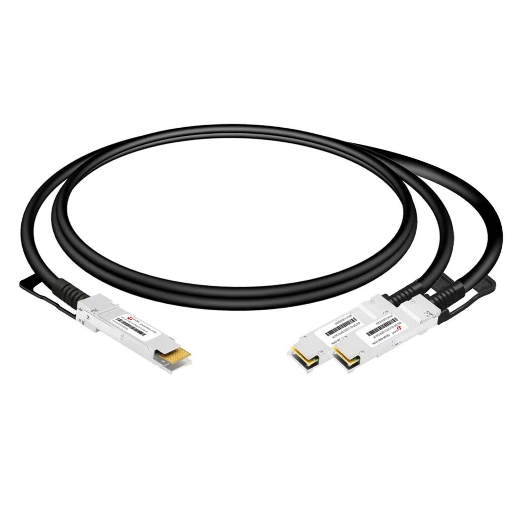 qsfp dd 400g to qsfp56 2 x 200g dac passive direct attach copper cable