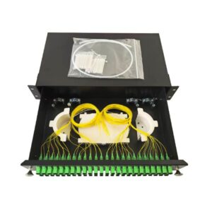 48 port sc apc fiber patch panel, 1u rack mount, 0.9mm ceramic sleeves, upc to apc conversion