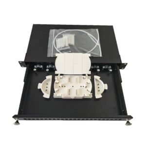 gpsm sc 24 fiber patch panel, 1u rack, 48 core, metal for telecom