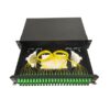 48 port sc apc fiber patch panel, 1u rack mount, 0.9mm ceramic sleeves, upc to apc conversion