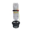 144 cores fosc 400 b8 fiber splice cosure 522*185mm, 1 oval+8 round cable port heat shrink, dome closure, ip68, outdoor 6 trays, pole / wall mount