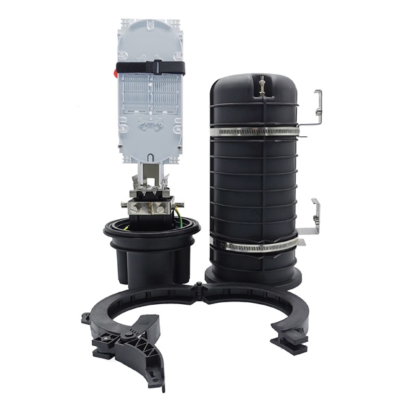 fosc 400 a4 96 cores fiber joint closure, 4 splicing trays, dome type closure, 1 oval+4 round heat shink seal