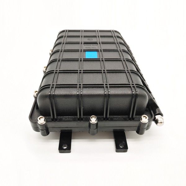 OFC Cable Joint Enclosure GJS 2011 With 1x8 PLC Splitter SC UPC Connectors, 8 Flat Drop Cable Ports, Outdor IP65 Aerial Splice Case, Black 3In 3Out for SC Fiber Connections gjs 2011 ftth closure1 auto draft