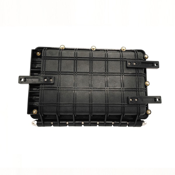 OFC Cable Joint Enclosure GJS 2011 With 1x8 PLC Splitter SC UPC Connectors, 8 Flat Drop Cable Ports, Outdor IP65 Aerial Splice Case, Black 3In 3Out for SC Fiber Connections gjs 2011 ftth closure3 auto draft