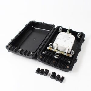 gjs 2025 fiber optic joint closure 144 cores, ip68 waterproof, 4 in/out ports for high density networks