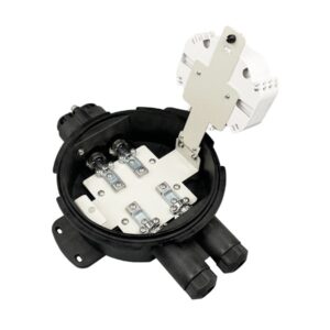 gjs f004 optic fiber splice closure 36 cores ip67 rated 2 in out ports for compact fiber networks